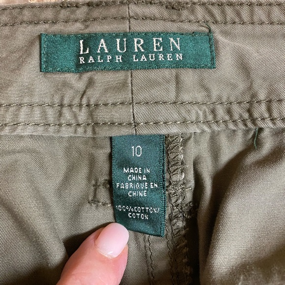 Ralph Lauren Army Green Cotton Shorts - Picture 4 of 6